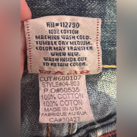 Y2K True Relgion SUPER RARE FIND! VINTAGE Section Joey RN#112790 Row 32 Seat 33 - Picture 4 of 8